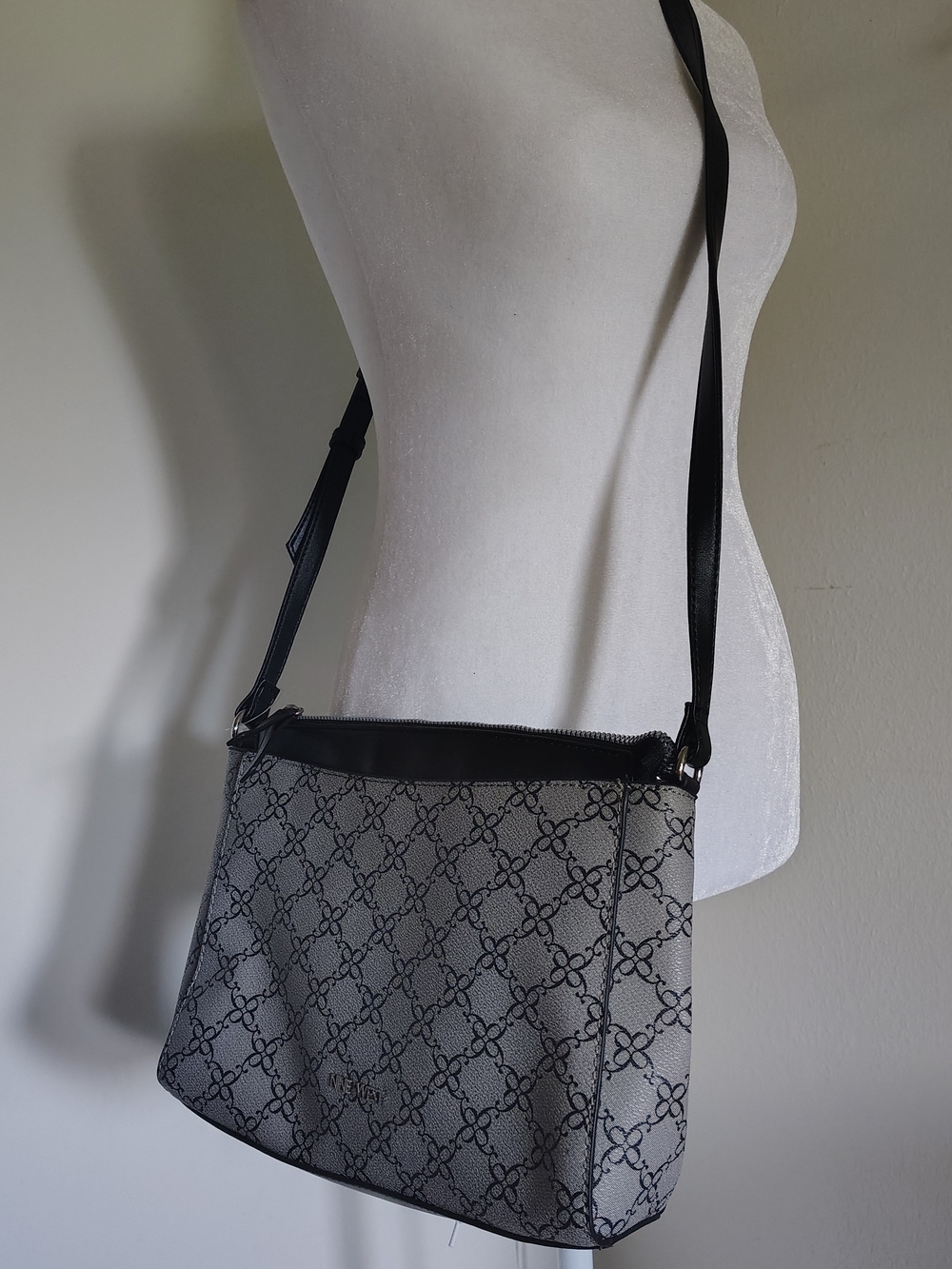 Nine West | Gray Crossbody Bag with Black Trim